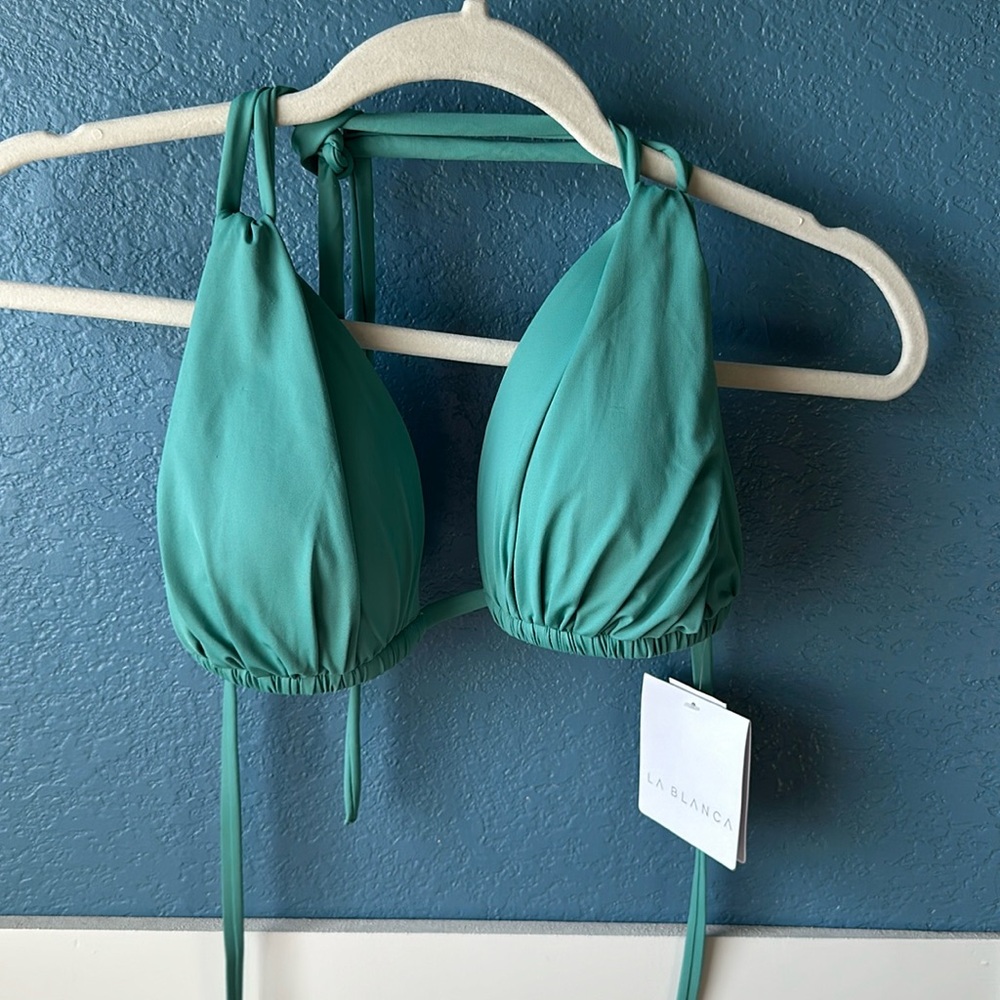 La Blanca bikini top, size 10